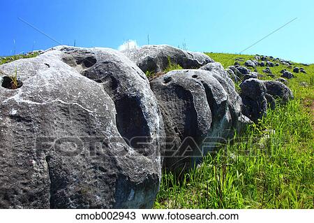 Stock Image - Karst Topography, Fukuoka Prefecture. Fotosearch