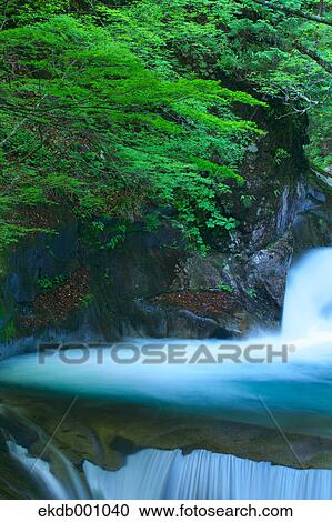 Mie waterfall, Yamanashi Prefecture View Large Photo Image Stock Image - Mie waterfall, Yamanashi Prefecture. Fotosearch
