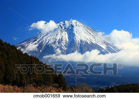 Mount Fuji seen from Fujinomiya, Shizuoka Prefecture View Large Photo Image Stock Photo - Mount Fuji seen from Fujinomiya, Shizuoka Prefecture. Fotosearch