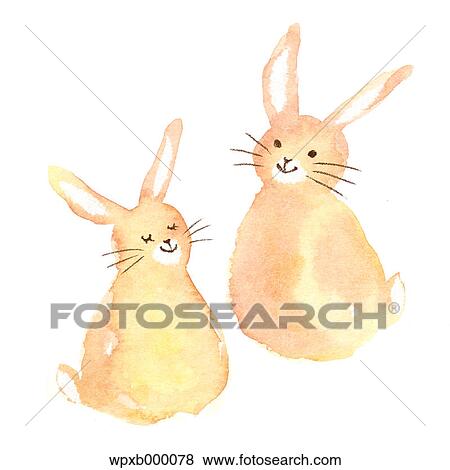 Stock Photo - Rabbits illustration. Fotosearch
