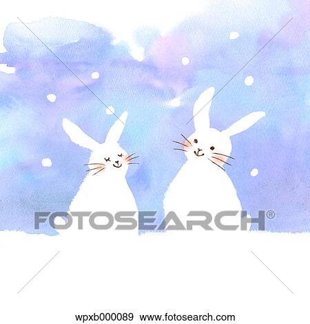Rabbits illustration View Large Photo Image Stock Photo - Rabbits illustration. Fotosearch