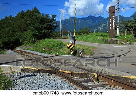 Railway in Minamimaki village, Nagano Prefecture View Large Photo Image Stock Photo - Railway in Minamimaki village, Nagano Prefecture. Fotosearch