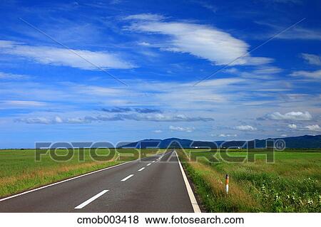 Road through the countryside, Hokkaido View Large Photo Image Stock Photo - Road through the countryside, Hokkaido. Fotosearch