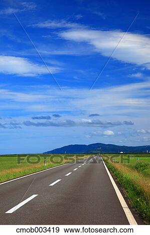 Road through the countryside, Hokkaido View Large Photo Image Stock Photo - Road through the countryside, Hokkaido. Fotosearch
