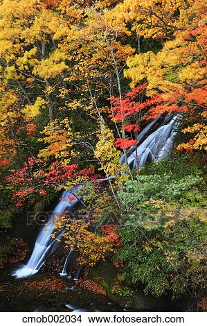 Sandan waterfall, Hokkaido View Large Photo Image Picture - Sandan waterfall, Hokkaido. Fotosearch