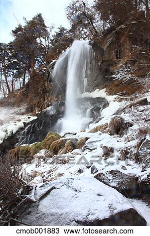 Snow at Otome waterfall, Nagano Prefecture View Large Photo Image Stock Image - Snow at Otome waterfall, Nagano Prefecture. Fotosearch