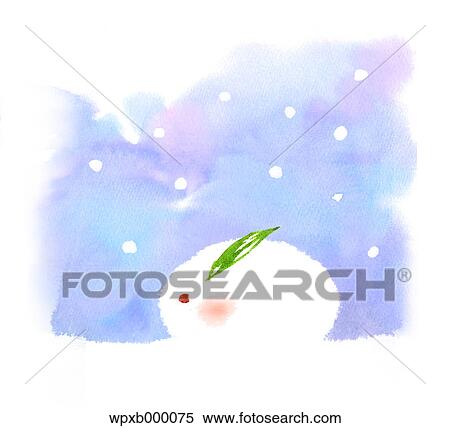 Stock Photography - Snow rabbit illustration. Fotosearch