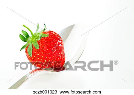 Strawberry on a spoon View Large Photo Image Stock Image - Strawberry on a spoon. Fotosearch