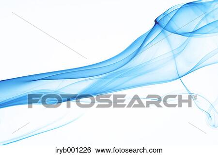 Stock Photograph - Blue smoke on white background. Fotosearch