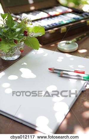 Drawing tools and art supplies on a table View Large Photo Image Stock Photo - Drawing tools and art supplies on a table. Fotosearch