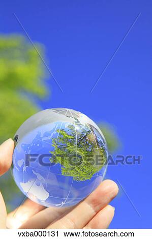 Stock Image - Glass globe. Fotosearch