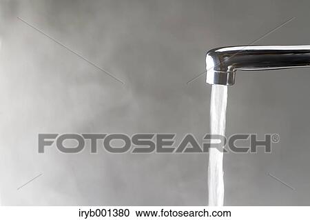 Hot water from the tap View Large Photo Image Stock Image - Hot water from the tap. Fotosearch