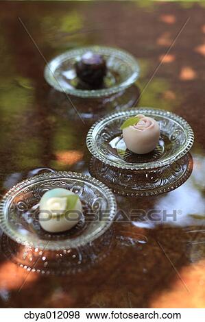 Stock Photo - Japanese confectionery on a table. Fotosearch