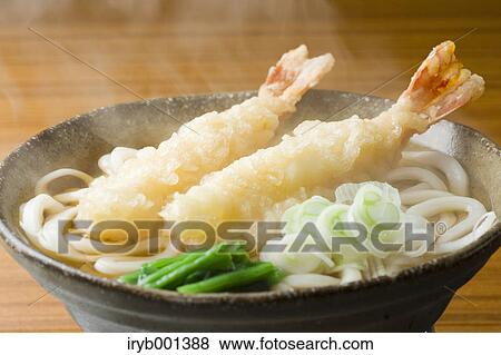 Japanese style Udon noodles and Tempura View Large Photo Image Stock Photo - Japanese style Udon noodles and Tempura. Fotosearch
