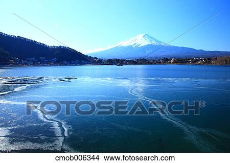Mount Fuji and Kawaguchi Lake, Yamanashi Prefecture View Large Photo Image Picture - Mount Fuji and Kawaguchi Lake, Yamanashi Prefecture. Fotosearch