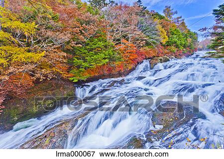 Stock Photo - Ryuzu Waterfall, Tochigi Prefecture. Fotosearch