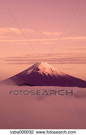 Sea of??clouds and morning glow at Mount Fuji View Large Photo Image Stock Image - Sea of??clouds and morning glow at Mount Fuji. Fotosearch