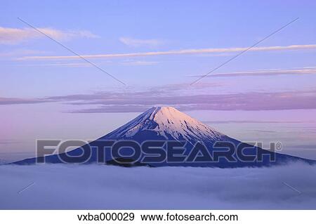 Sea of??clouds and morning glow at Mount Fuji View Large Photo Image Stock Photo - Sea of??clouds and morning glow at Mount Fuji. Fotosearch
