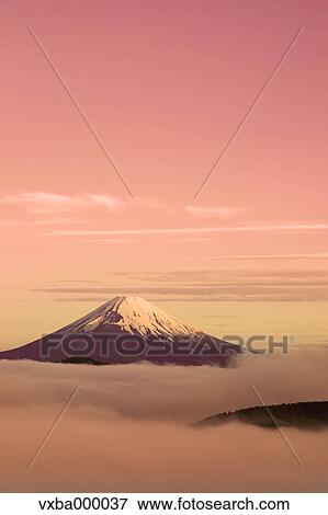 Sea of??clouds and morning glow at Mount Fuji View Large Photo Image Stock Photo - Sea of??clouds and morning glow at Mount Fuji. Fotosearch