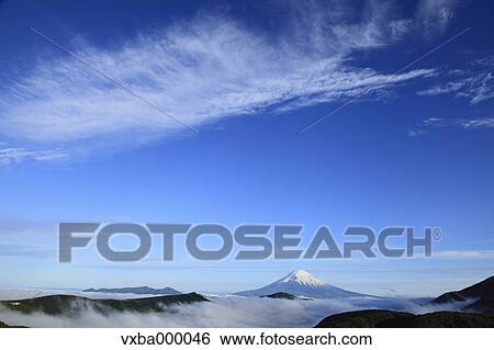 Sea of??clouds and morning glow at Mount Fuji View Large Photo Image Stock Photograph - Sea of??clouds and morning glow at Mount Fuji. Fotosearch