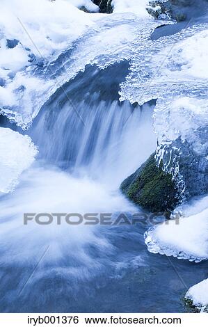 Small waterfall at winter View Large Photo Image Stock Photograph - Small waterfall at winter. Fotosearch