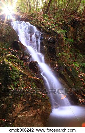 Stock Image - Uguisu Waterfall, Nara Prefecture. Fotosearch
