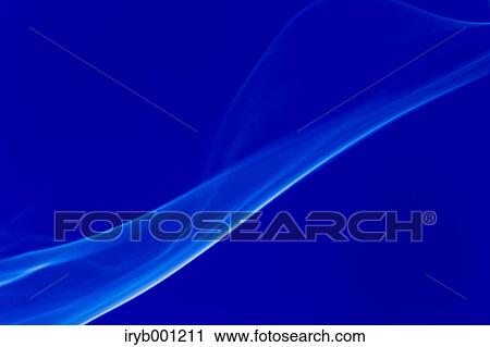 Stock Image - White smoke on blue background. Fotosearch