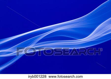 Stock Photo - White smoke on blue background. Fotosearch