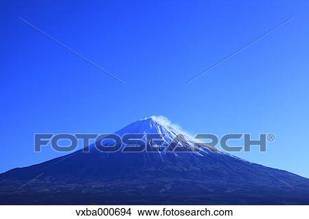 Blue sky and Mount Fuji, Shizuoka Prefecture View Large Photo Image Picture - Blue sky and Mount Fuji, Shizuoka Prefecture. Fotosearch