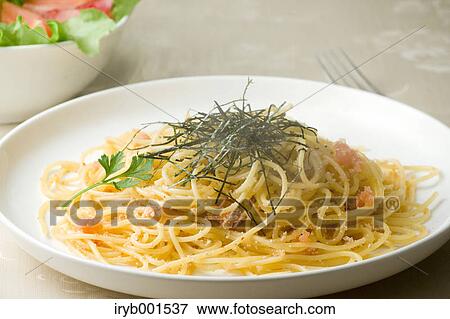 Cod roe spaghetti View Large Photo Image Stock Photo - Cod roe spaghetti. Fotosearch