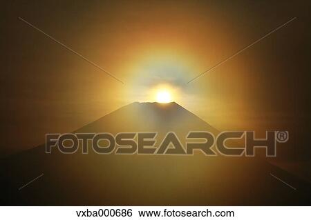 Diamond Fuji, Shizuoka Prefecture View Large Photo Image Stock Photograph - Diamond Fuji, Shizuoka Prefecture. Fotosearch
