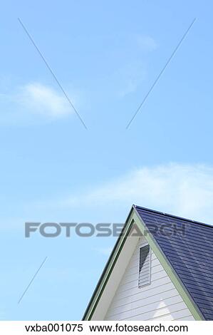 House rooftop and sky View Large Photo Image Stock Photography - House rooftop and sky. Fotosearch