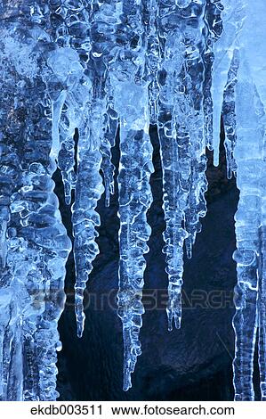 Stock Image - Icicles, Nagano Prefecture. Fotosearch
