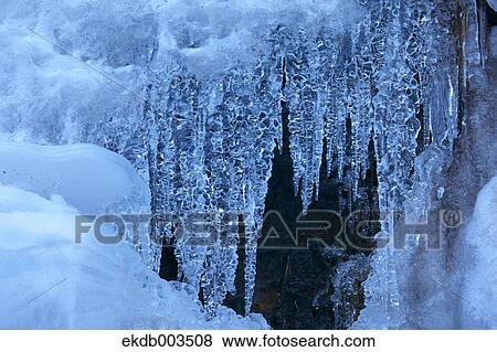 Icicles, Nagano Prefecture View Large Photo Image Stock Photo - Icicles, Nagano Prefecture. Fotosearch