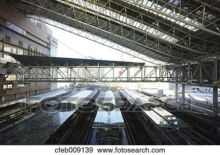 JR Osaka station yard View Large Photo Image Stock Photo - JR Osaka station yard. Fotosearch
