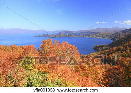 Lake Towada from Shimei-Teiten Observatory, Akita prefecture View Large Photo Image Stock Photo - Lake Towada from Shimei-Teiten Observatory, Akita prefecture. Fotosearch