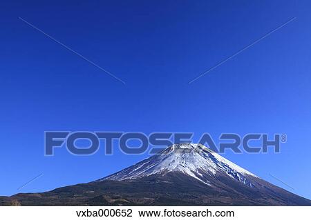 Mount Fuji and blue sky, Yamanashi Prefecture View Large Photo Image Stock Image - Mount Fuji and blue sky, Yamanashi Prefecture. Fotosearch