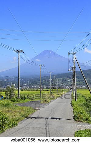 Mount Fuji and road, Shizuoka Prefecture View Large Photo Image Stock Photograph - Mount Fuji and road, Shizuoka Prefecture. Fotosearch