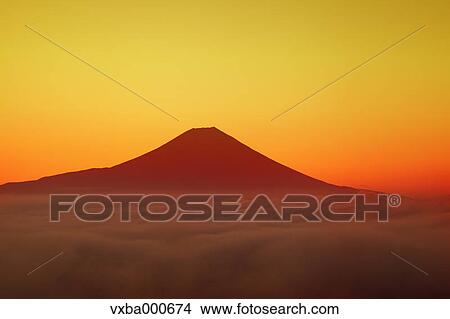 Mount Fuji and sea of clouds View Large Photo Image Picture - Mount Fuji and sea of clouds. Fotosearch