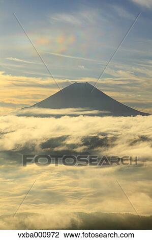 Mount Fuji and sea of clouds View Large Photo Image Stock Image - Mount Fuji and sea of clouds. Fotosearch