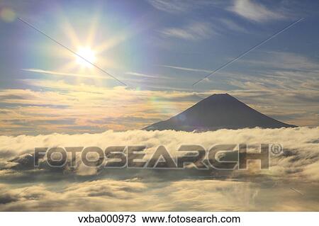 Mount Fuji and sea of clouds View Large Photo Image Stock Image - Mount Fuji and sea of clouds. Fotosearch