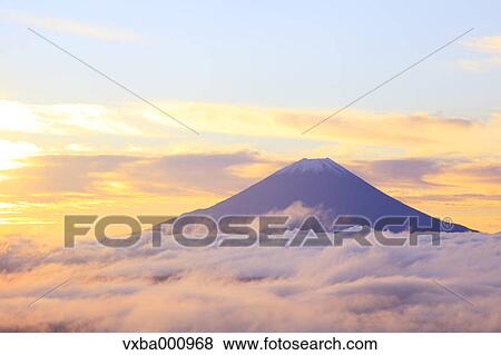 Mount Fuji and sea of clouds View Large Photo Image Stock Photo - Mount Fuji and sea of clouds. Fotosearch