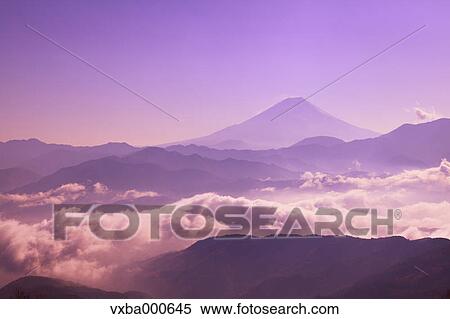 Stock Photography - Mount Fuji and sea of clouds. Fotosearch