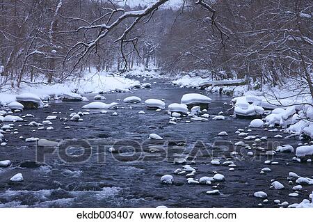 Stock Photo - Oirase mountain stream, Aomori Prefecture. Fotosearch