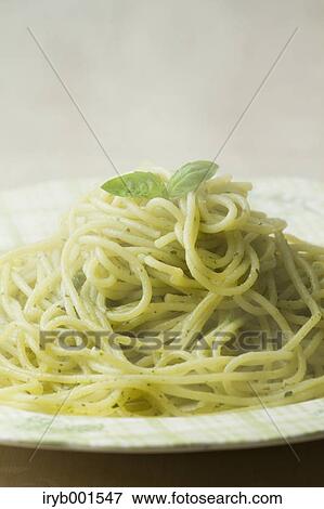 Spaghetti Genovese View Large Photo Image Stock Photo - Spaghetti Genovese. Fotosearch