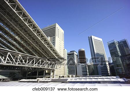 Umeda and JR Osaka station buildings View Large Photo Image Stock Photo - Umeda and JR Osaka station buildings. Fotosearch