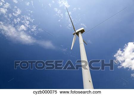 Wind turbine and blue sky View Large Photo Image Stock Photography - Wind turbine and blue sky. Fotosearch