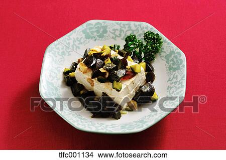 Century egg and tofu View Large Photo Image Picture - Century egg and tofu. Fotosearch