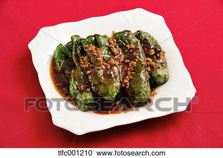 Chinese-style minced pork and green peppers View Large Photo Image Stock Image - Chinese-style minced pork and green peppers. Fotosearch