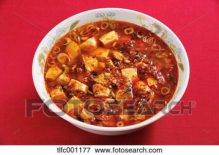 Stock Photo - Chinese-style ramen noodles with tofu. Fotosearch
